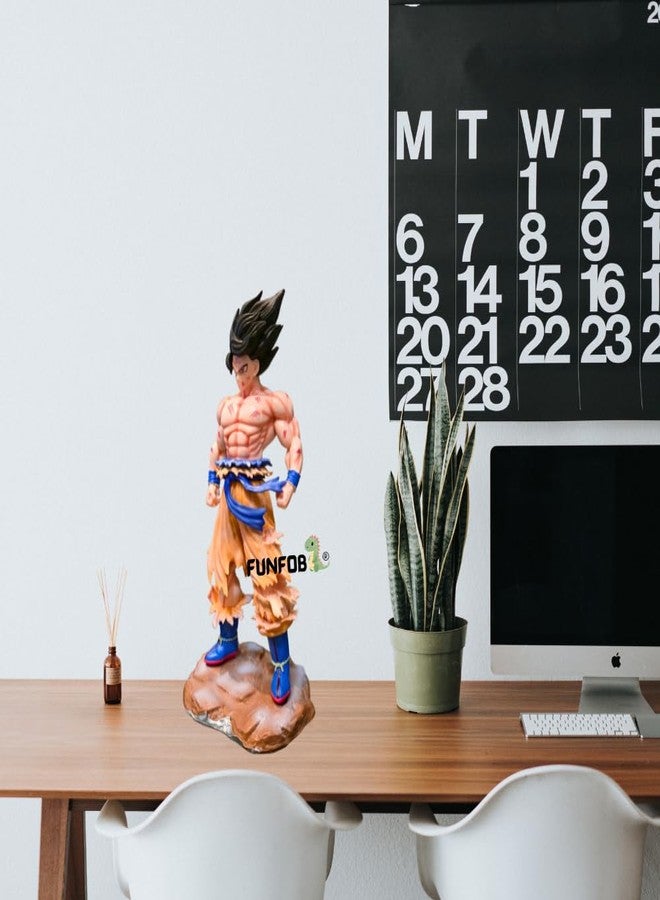 FUNFOB Anime Action Figure Height-23cm Collectible for Anime Fans PVC Multicolour | Go-k On Stone - Orange Black - Image 2